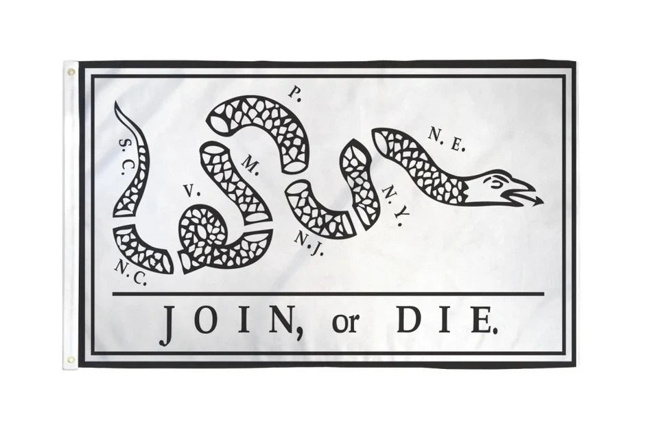 Join or Die Flag 3x5ft Poly Flag