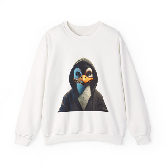 Penguin Hooded Sweatshirt, Cozy Crewneck for Animal Lovers, Cute Gift for Kids and Teens, Casual Wear, Winter Apparel