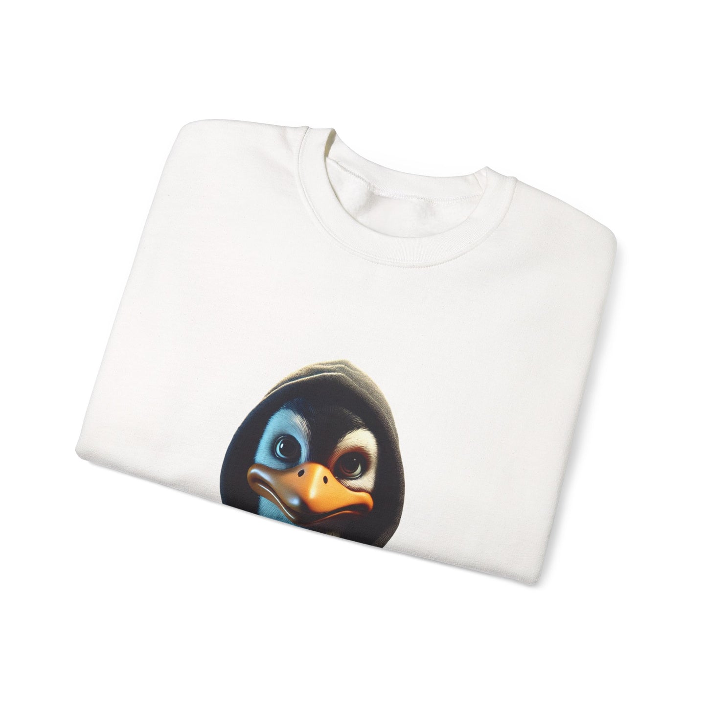 Penguin Hooded Sweatshirt, Cozy Crewneck for Animal Lovers, Cute Gift for Kids and Teens, Casual Wear, Winter Apparel